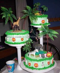 Jungle Safari Birthday Party Cake