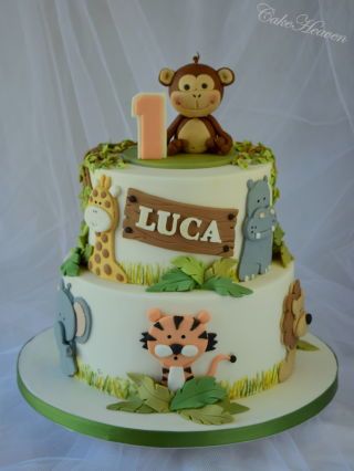 Jungle Theme Birthday Cake