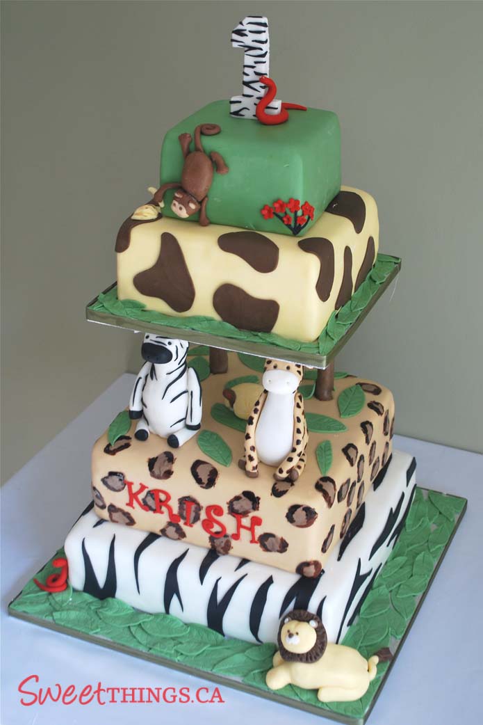 7 Photos of Jungle Birthday Cakes For Girl