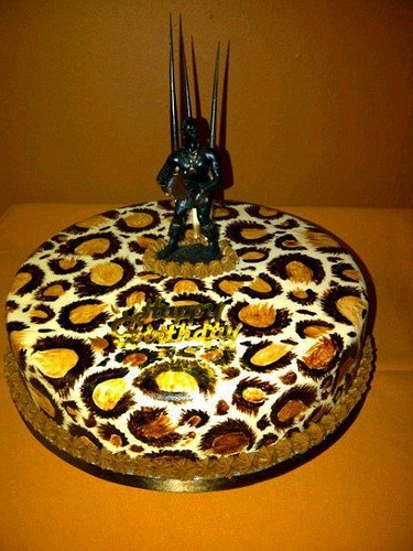 Leopard Print Birthday Cake