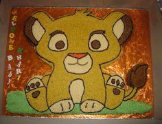 Lion King Baby Shower Sheet Cake