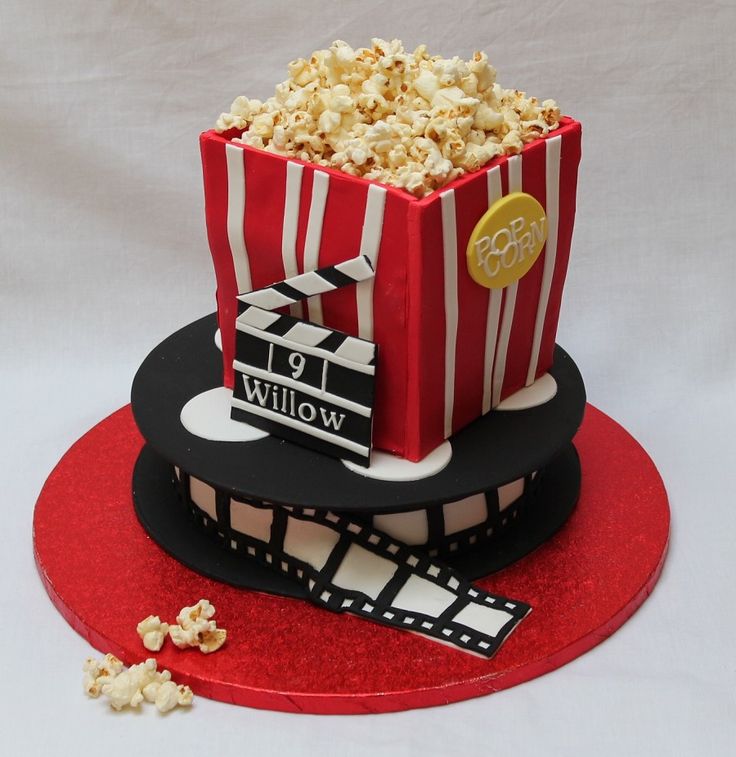 Movie Party Birthday Sing Cake