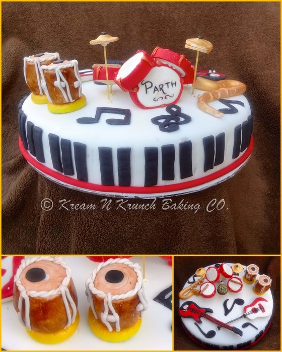 Musical Instrument Birthday Cake