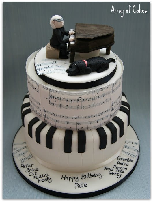 8 Photos of Piano Themed Birthday Cakes