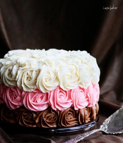 Neapolitan Rose Cake