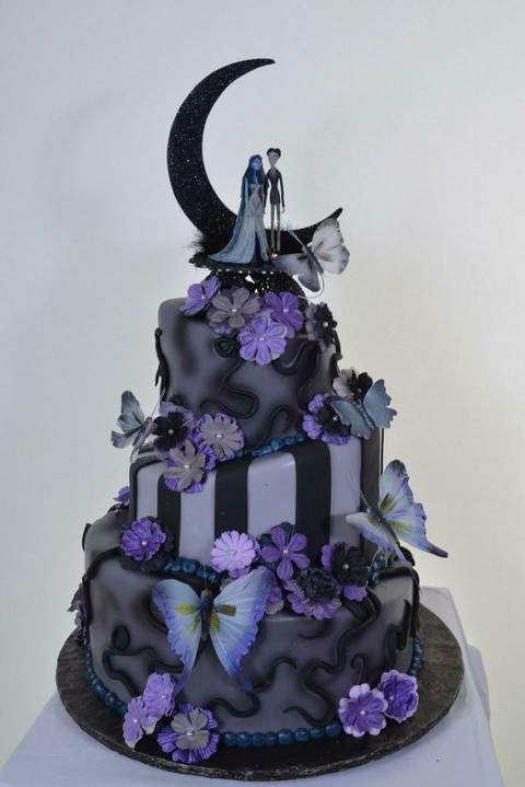 Nightmare Before Christmas Wedding Cake