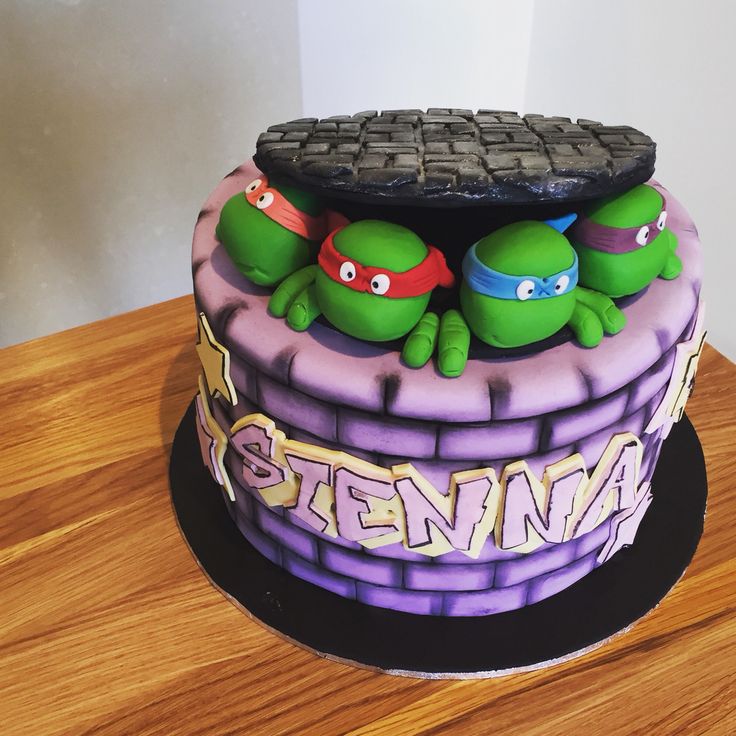 10 Photos of Ninja Turtle Theme Cakes