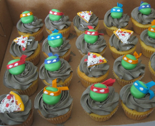 Ninja Turtle Cupcake Cake