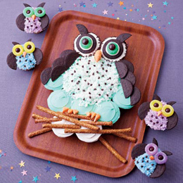 Owl Cupcake Cake