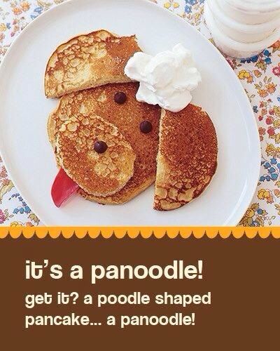 Peanut Butter Poodle Pancakes