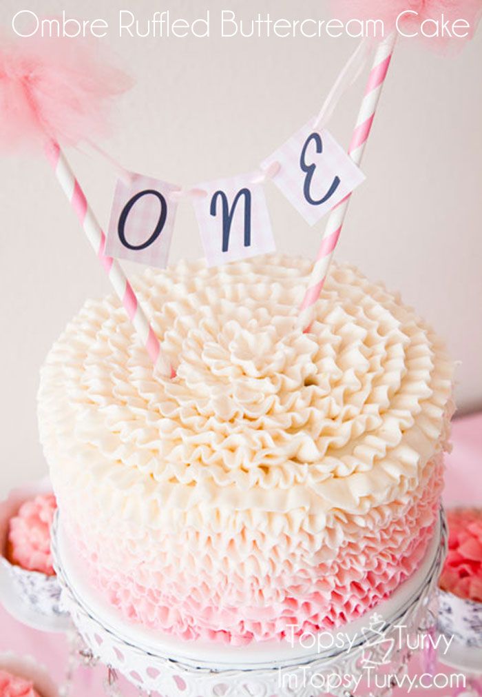 Pink Buttercream Birthday Cakes