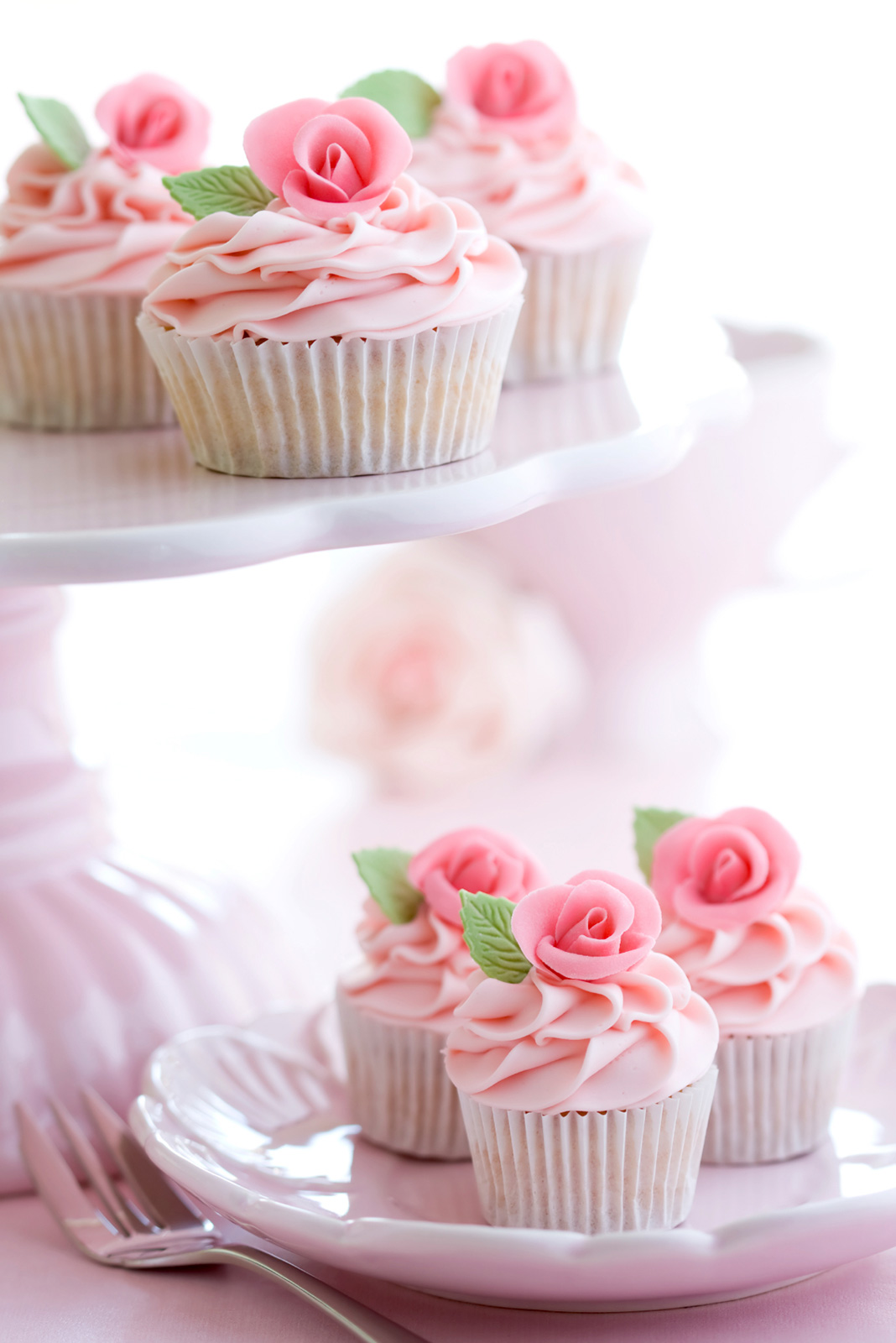 Pink Rose Cupcakes