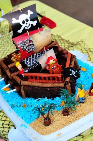 Pirate Ship Birthday Cake