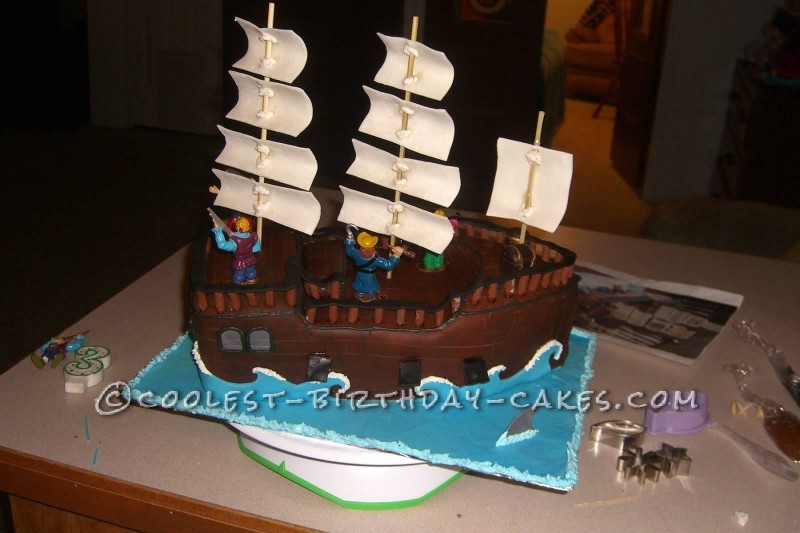 Pirate Ship Birthday Cake