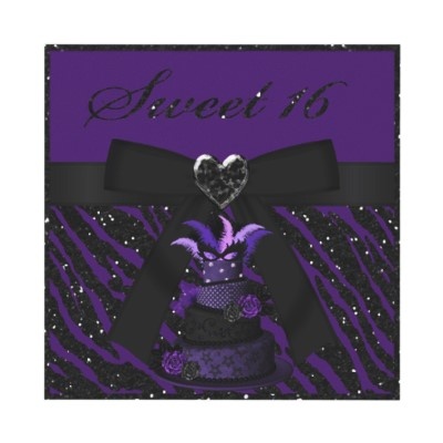 Purple and Zebra Sweet 16 Cakes