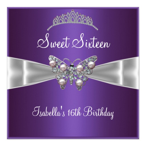 Purple Tiaras Sweet 16 Birthday