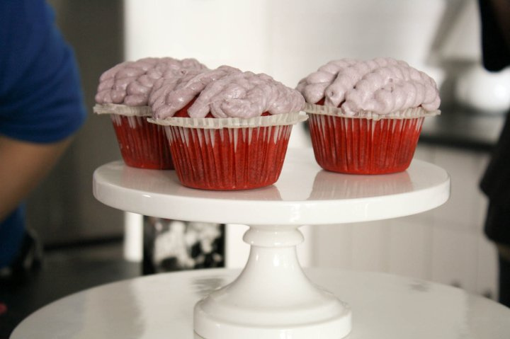 Red Velvet Brain Cake Halloween