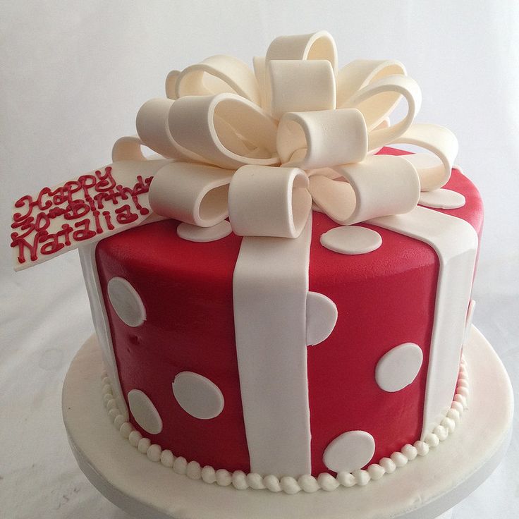 Round Gift Box Cake