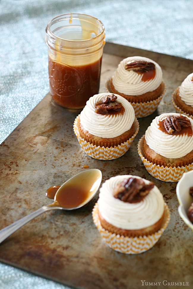 Salted Caramel Cream Cheese Cupcakes