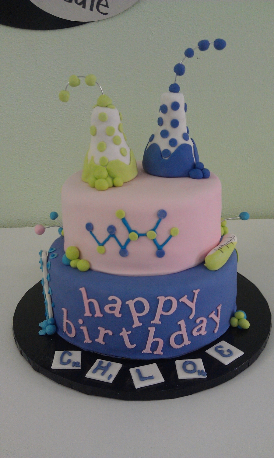 Science Lab Birthday Cake