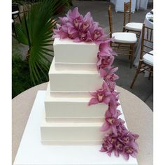 Square Buttercream Wedding Cake