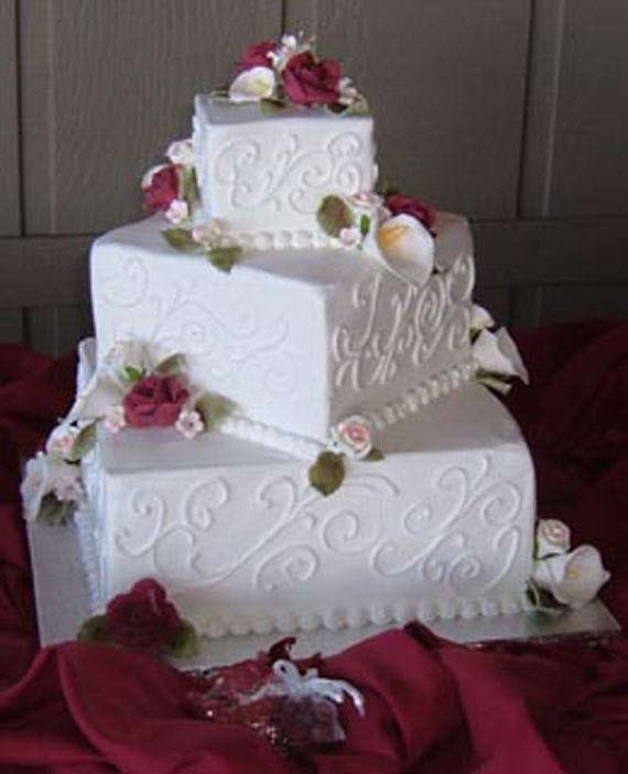 Square Wedding Cake