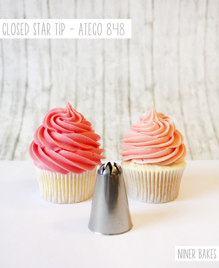 Star Tip Decorating Cupcake with Frosting