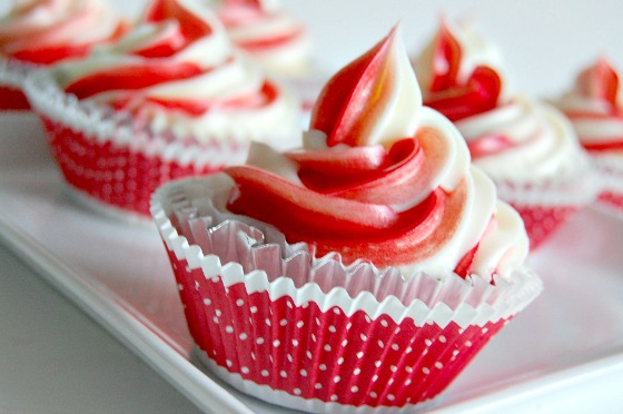 Strawberry Filled Cupcakes with Cream Cheese