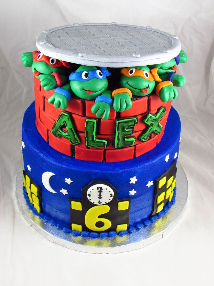 Teenage Mutant Ninja Turtles Birthday Cake