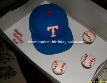 Texas Rangers Baseball Birthday Cake