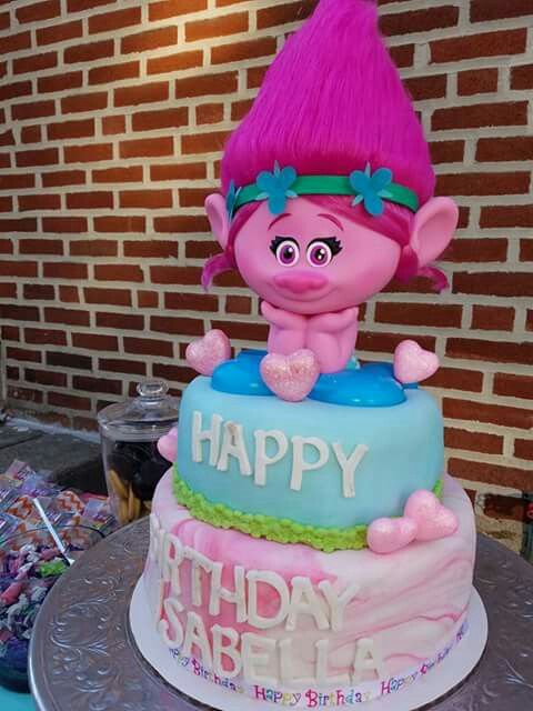 Troll Birthday Party Cake