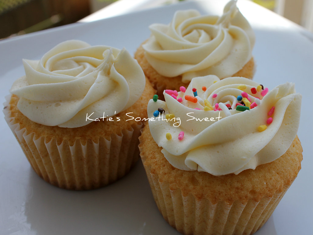 Vanilla Cupcakes with Sprinkles