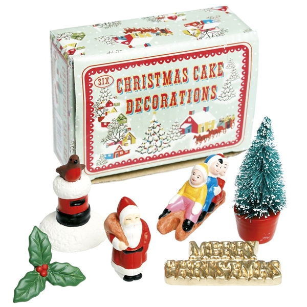 Vintage Christmas Cake Decorations