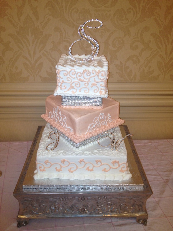 Wedding Cake with Rhinestones