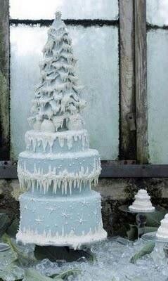 Winter Wonderland Wedding Cake