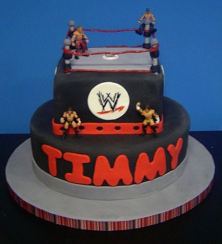 Wrestling Birthday Cake