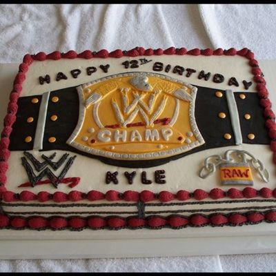 WWE Belt Birthday Cake