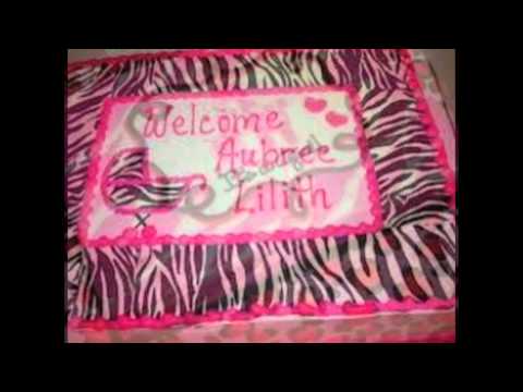 Zebra Print Baby Shower Cake