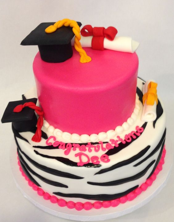 12 Photos of Zebra Graduation Cakes