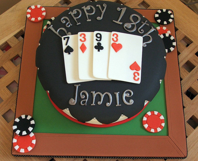 18th Birthday Poker Cake