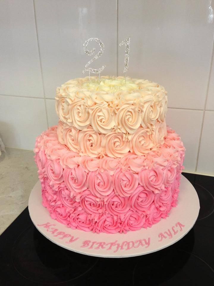 2 Tier Buttercream Birthday Cakes