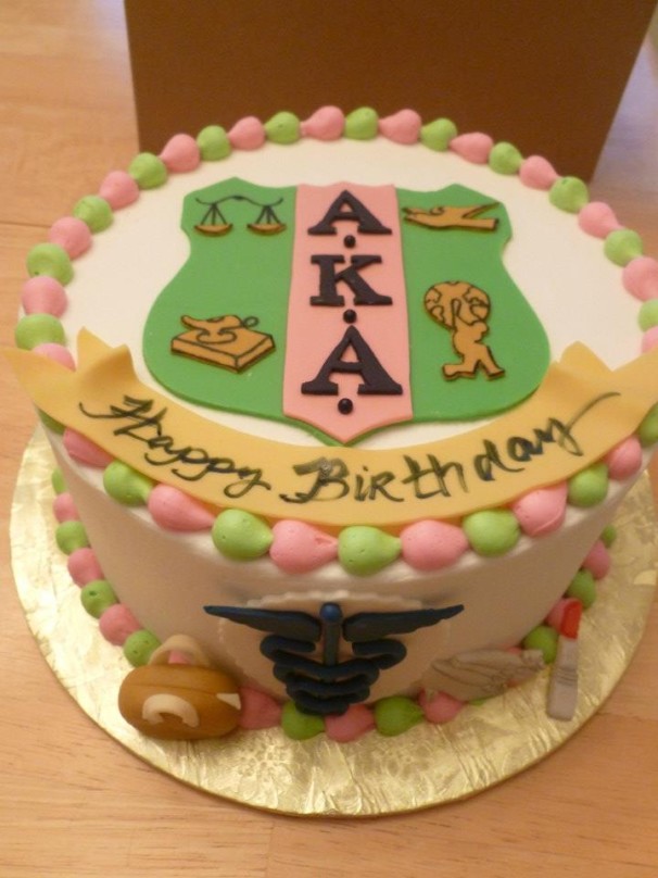 Alpha Kappa Alpha Birthday Cake