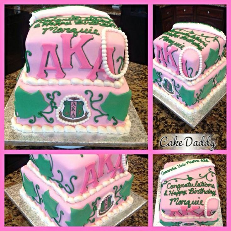 Alpha Kappa Alpha Sorority Birthday Cake