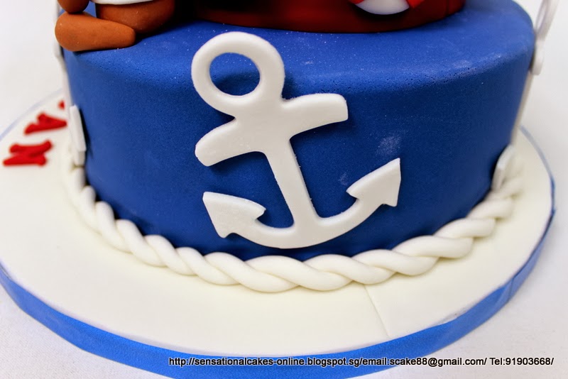 Anchor Theme Birthday Cake