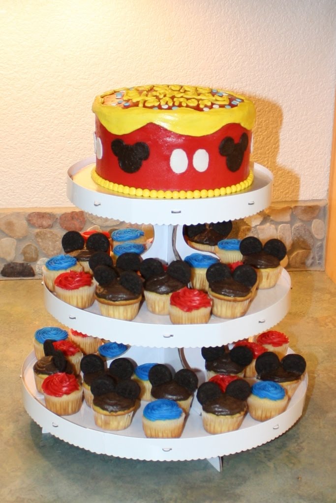 Baby Mickey Mouse Cake and Cupcakes