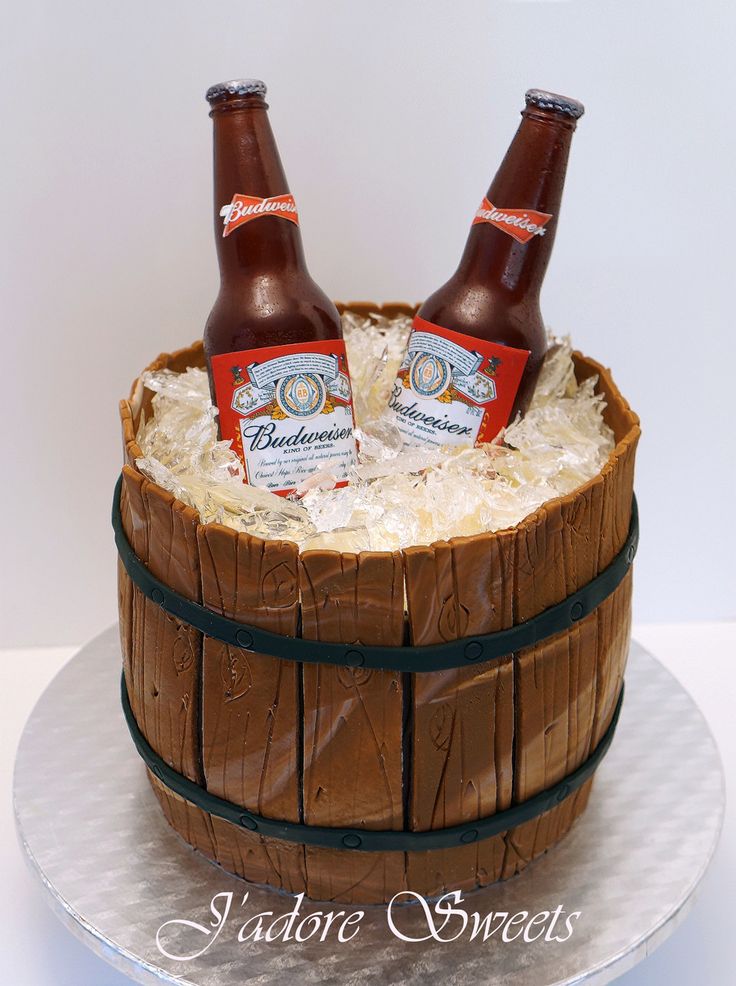 Barrel Beer Bottle Cake