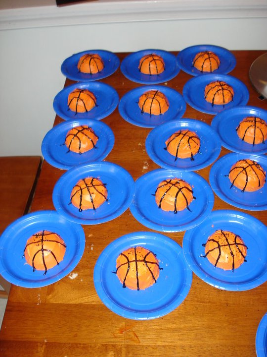 Basketball Birthday Sheet Cakes