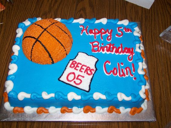 Basketball Birthday Sheet Cakes