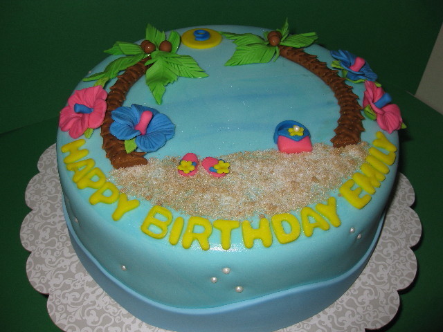 Beach Birthday Cake