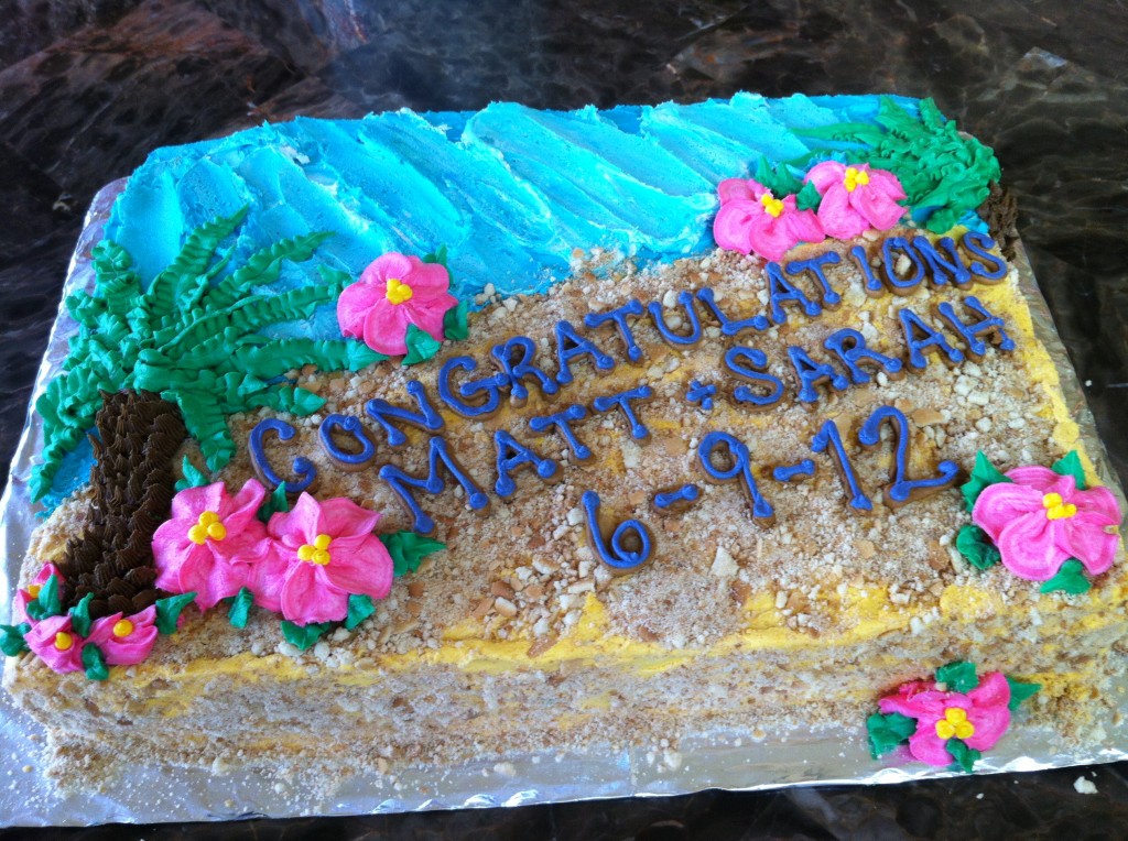 Beach Theme Bridal Shower Cake